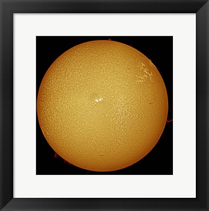 Framed sun in H-alpha light Print