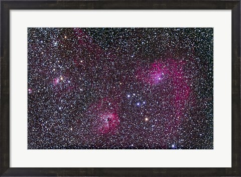 Framed Area of Flaming Star Nebula and complex in Auriga Print