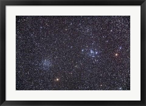 Framed Open clusters Messier 47 and Messier 47 in the constellation Puppis Print