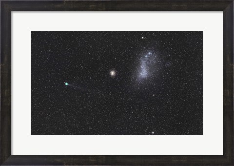 Framed Comet Lemmon next to the Small Magellanic Cloud Print