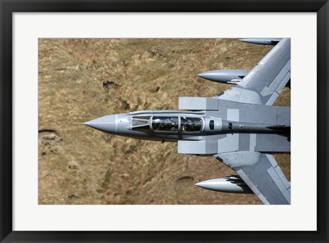 Framed Front section of a Royal Air Force Tornado GR4 during low fly training in North Wales Print