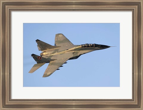 Framed Bulgarian Air Force MiG-29UB over Bulgaria Print