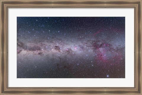 Framed Mosaic of the southern Milky Way from Vela to Centaurus Print