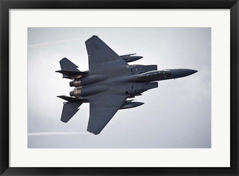 Framed F-15E Strike Eagle flying over North Wales Print