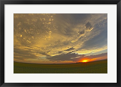 Framed Cloudscape at sunset, Alberta, Canada Print