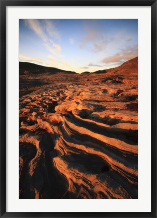 Framed Rock formations in Nordland County, Norway Print