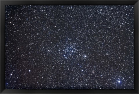 Framed Open clusters Messier 35 and NGC 2158 in the constellation Gemini Print