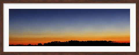 Framed Wide panorama of Comet Panstarrs, Buenos Aires, Argentina Print