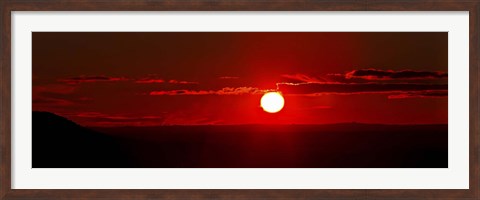 Framed panoramic image where clouds mimic solar prominences Print