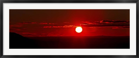 Framed panoramic image where clouds mimic solar prominences Print