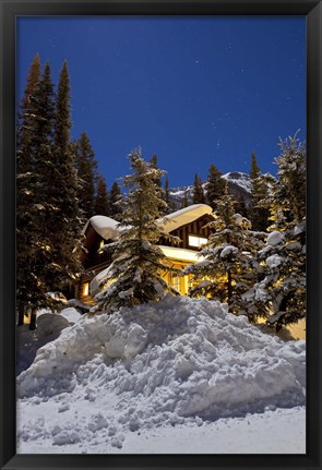 Framed Orion constellation above Mount Fairview, Alberta, Canada Print