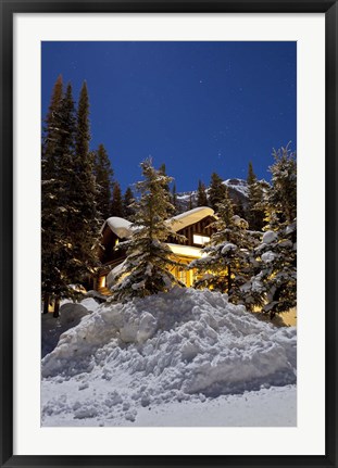 Framed Orion constellation above Mount Fairview, Alberta, Canada Print