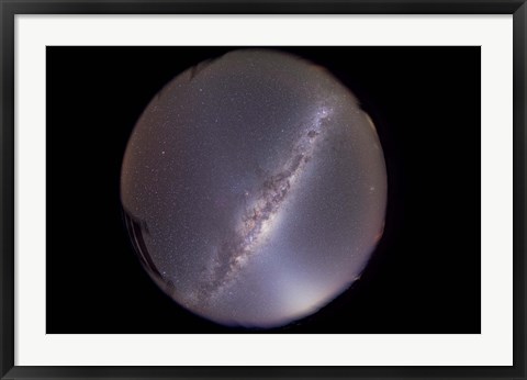 Framed Southern Milky Way with zodiacal light prominent in the east Print