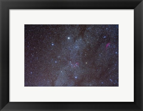 Framed Auriga constellation showing lanes of dark nebulosity Print