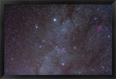 Framed Auriga constellation showing lanes of dark nebulosity Print