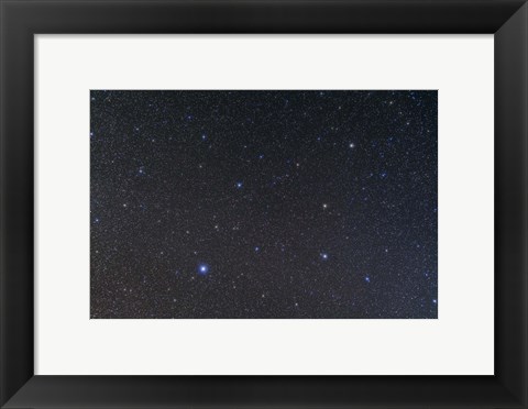 Framed constellation of Virgo Print