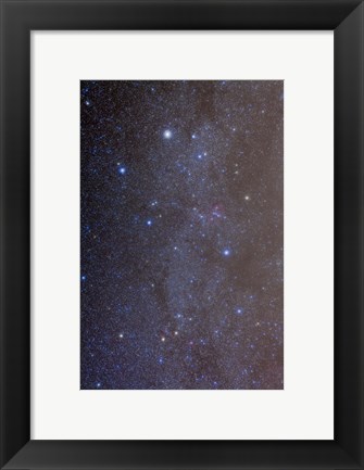 Framed constellations of Auriga and southern Gemini Print