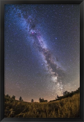 Framed summer Milky Way on a clear moonless evening in Alberta, Canada Print