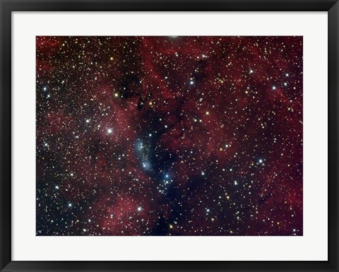 Framed NGC 6914, reflection nebula in Cygnus Print
