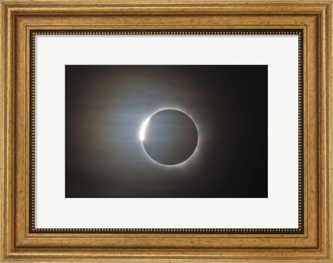 Framed second diamond ring during the total eclipse of the Sun Print