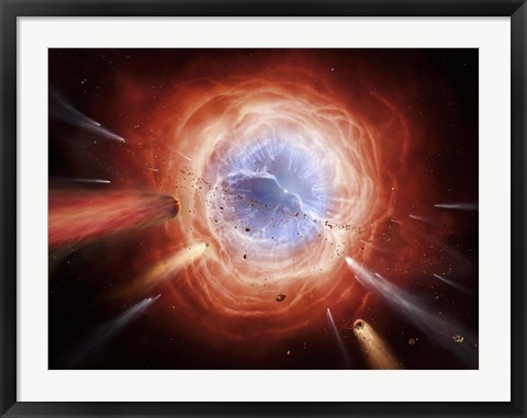 Framed planetary nebula is forming as the star expells its outer layers Print