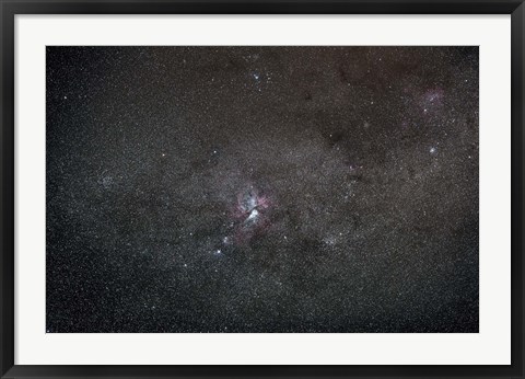 Framed wide field view centered on the Eta Carina Nebula Print