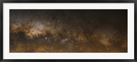 Framed panorama of the Milky Way Print