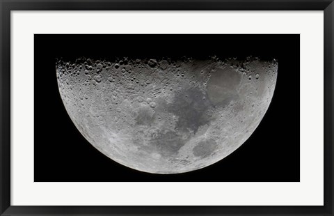 Framed feature known as Lunar-X visible on the moon&#39;s surface Print