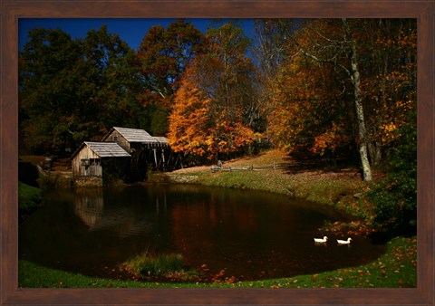 Framed Old Mill On Blue Ridge Parkway Print