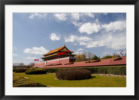 Framed Gate of Heavenly Peace, Forbidden City, Beijing, China Print