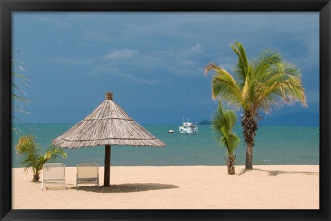 Framed Africa; Malawi; Mangochi; Lake Malawi; Resort Makakola Print