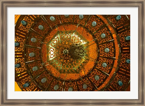Framed Chandelier, Mosque, Abu-Al-Abbas Mursi, Egypt Print