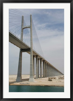 Framed Bridge of Peace, Suez Canal, Egypt Print