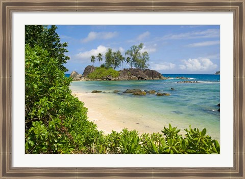 Framed Coastal view on Mahe Island, Seychelles Print