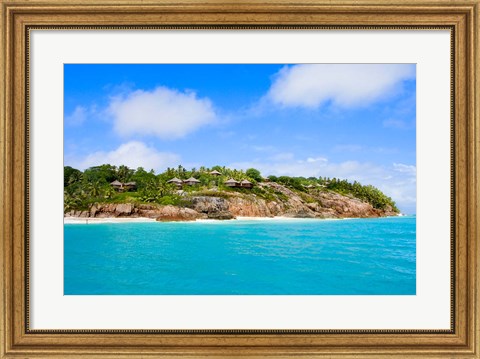 Framed Fregate Island Resort, Seychelles, Africa Print