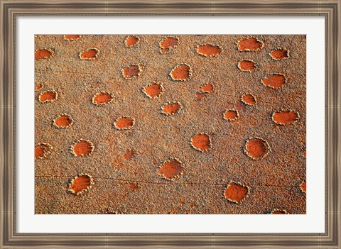 Framed Fairy circles dotting the landscape of the Namib-Rand Nature Reserve, Sossusvlei, Nambia Print