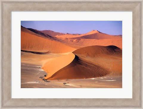 Framed Aerial Scenic, Sossuvlei Dunes, Namibia Print