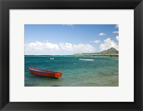 Framed Fishing Boat, Trou D&#39;Eau Douce, Mauritius Print