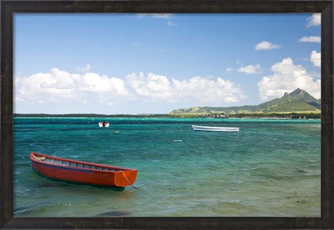 Framed Fishing Boat, Trou D&#39;Eau Douce, Mauritius Print