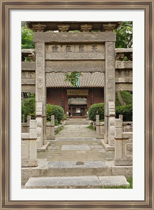 Framed Details inside the Great Mosque, Xian, China Print