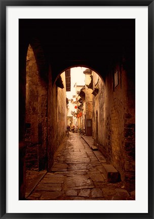 Framed Ancient Alleys in Huizhou-styled Residential Area, China Print