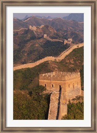 Framed Great Wall at Sunset, Jinshanling, China Print