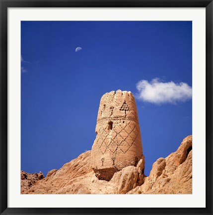 Framed Afghanistan, Bamian Valley, City of Noise watchtower Print