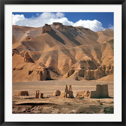 Framed Afghanistan, Bamian Valley, Ancient Architecture Print