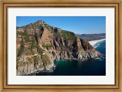 Framed Aerial view of Chapman&#39;s Peak Drive, Cape Town, South Africa Print