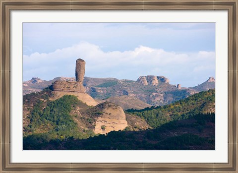 Framed Bangchui (Wood Club) Mountain, Chengde, Hebei, China Print