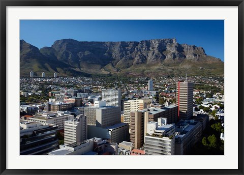 Framed Cape Town CBD and Table Mountain, Cape Town, South Africa Print