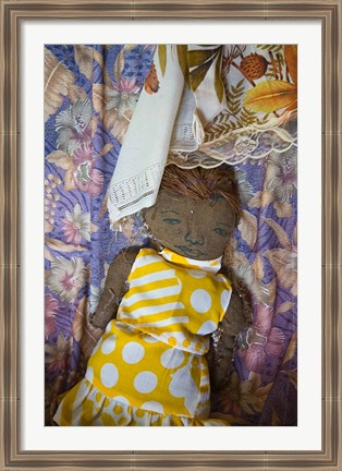 Framed Creole Doll, Seychelles Print