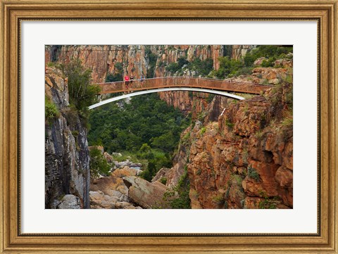 Framed Footbridge over Blyde River, Blyde River Canyon Reserve, South Africa Print