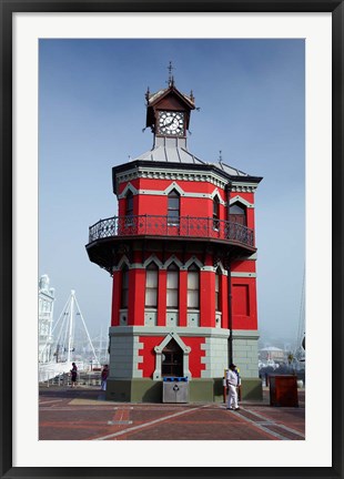 Framed Historic Clock Tower, V and A Waterfront, Cape Town, South Africa Print